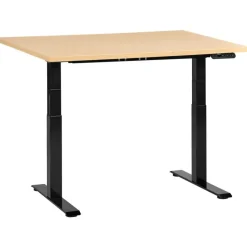 DESTINES - Elektr bureau - Zwart/Lichtbruin - 120 x 60 cm - Vezelplaat