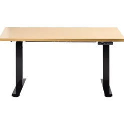 DESTINES - Elektr bureau - Zwart/Lichtbruin - 120 x 60 cm - Vezelplaat