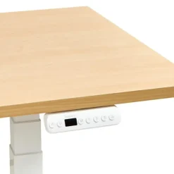 DESTINES - Elektr bureau - Wit/Lichtbruin - 180 x 72 cm - Vezelplaat