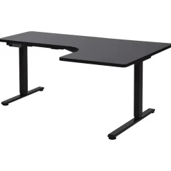 DESTINES - Elektrisch bureau - Zwart - Rechtszijdig - Vezelplaat