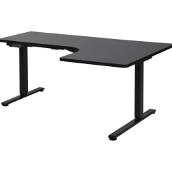 DESTINES - Elektrisch bureau - Zwart - Rechtszijdig - Vezelplaat