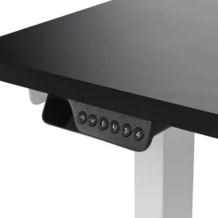 DESTINES - Elektrisch bureau - Wit/Zwart - Rechtszijdig - Vezelplaat