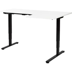 DESTINES - Elektrisch bureau - Zwart/Wit - Rechtszijdig - Vezelplaat