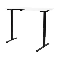 DESTINES - Elektrisch bureau - Zwart/Wit - Rechtszijdig - Vezelplaat