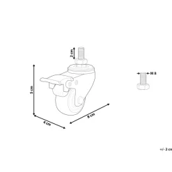 DESTINES - Zwenkwielen set van 4 - Zwart