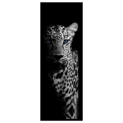 Deurmat Cheetah antraciet/blauw - 50x150 cm
