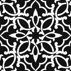 Deurmat Ornament Pattern antraciet - 50x150 cm