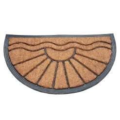 Deurmat rubber/kokos 40x70 cm - Halfrond