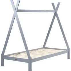 DEVAY - Kinderbed - Grijs - 90 x 200 cm - Grenenhout