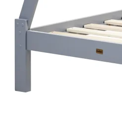 DEVAY - Kinderbed - Grijs - 90 x 200 cm - Grenenhout