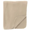 DEX - plaid 130x160 cm - fleece deken - zacht en dun - Semolina - beige