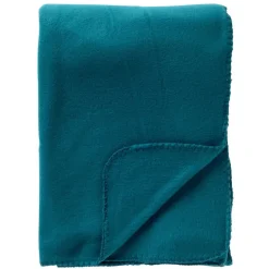 DEX - plaid 130x160 cm - fleece deken - zacht en dun - Deep Lake - blauw