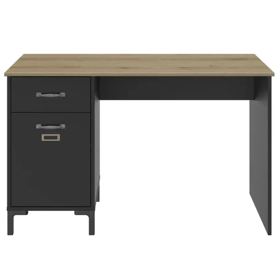 Diagone Bureau Manchester - 120x55cm - Zwart/Eikenkleur
