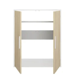 Diagone Kledingkast Under - onder trap of plafond 2 deuren - wit/hout