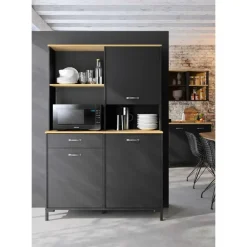 Diagone Microgolfkast Manchester - 119 x 41 x 180 cm - Helvezia Oak-design