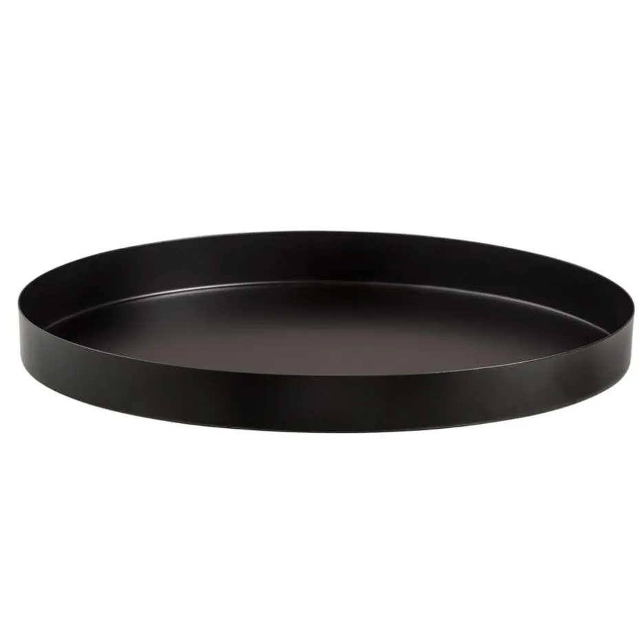 Dienblad Fenno decoratief - zwart - metaal - Ø30 cm