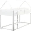 DIENNE - Kinderbed - Wit - 90 x 200 cm - Dennenhout