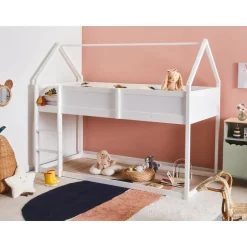 DIENNE - Kinderbed - Wit - 90 x 200 cm - Dennenhout