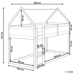 DIENNE - Kinderbed - Wit - 90 x 200 cm - Dennenhout
