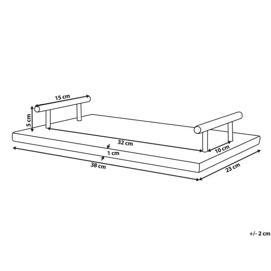 DIMARI - Decoratief dienblad - Zwart - Marmer