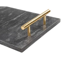 DIMARI - Decoratief dienblad - Zwart - Marmer