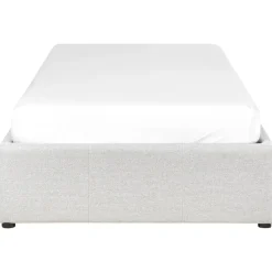 DINAN - Eenpersoonsbed - Lichtgrijs - 90 x 200 cm - Polyester