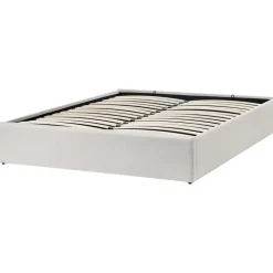 DINAN - Tweepersoonsbed - Lichtbeige - 140 x 200 cm - Polyester