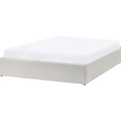 DINAN - Tweepersoonsbed - Lichtbeige - 140 x 200 cm - Polyester