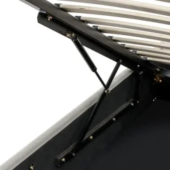 DINAN - Tweepersoonsbed - Lichtbeige - 140 x 200 cm - Polyester