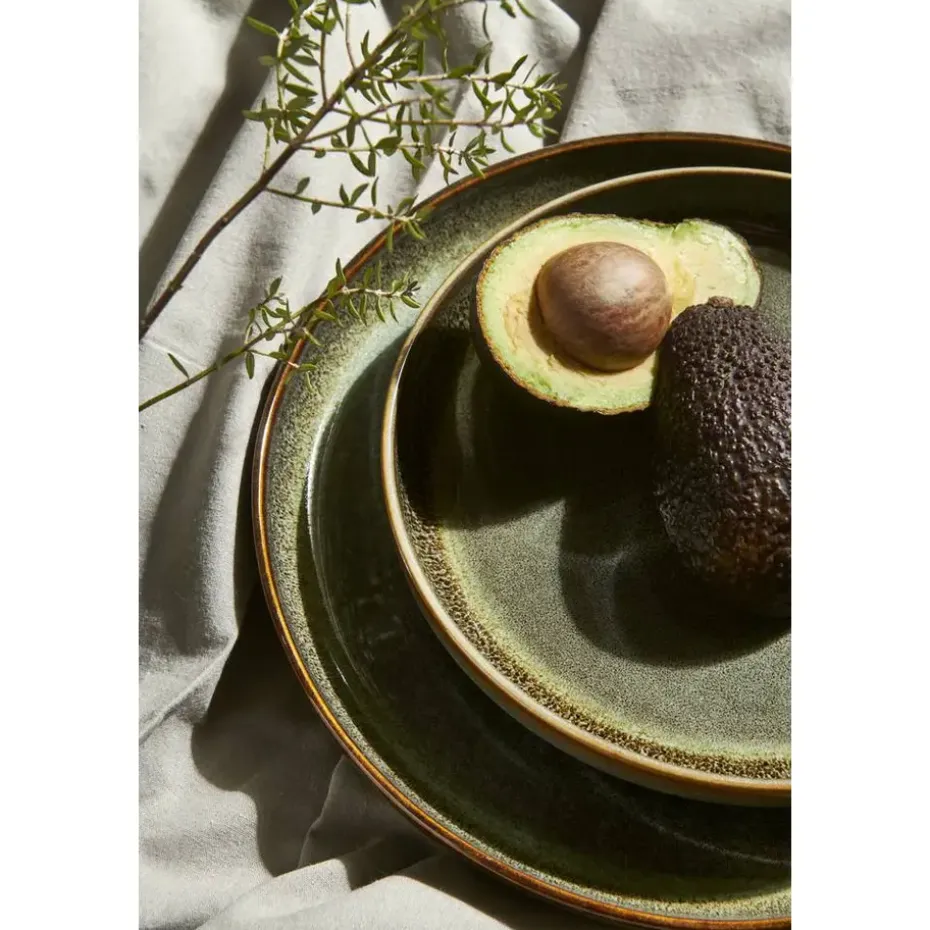 Dinerbord Emma - groen - stoneware - Ø27 cm