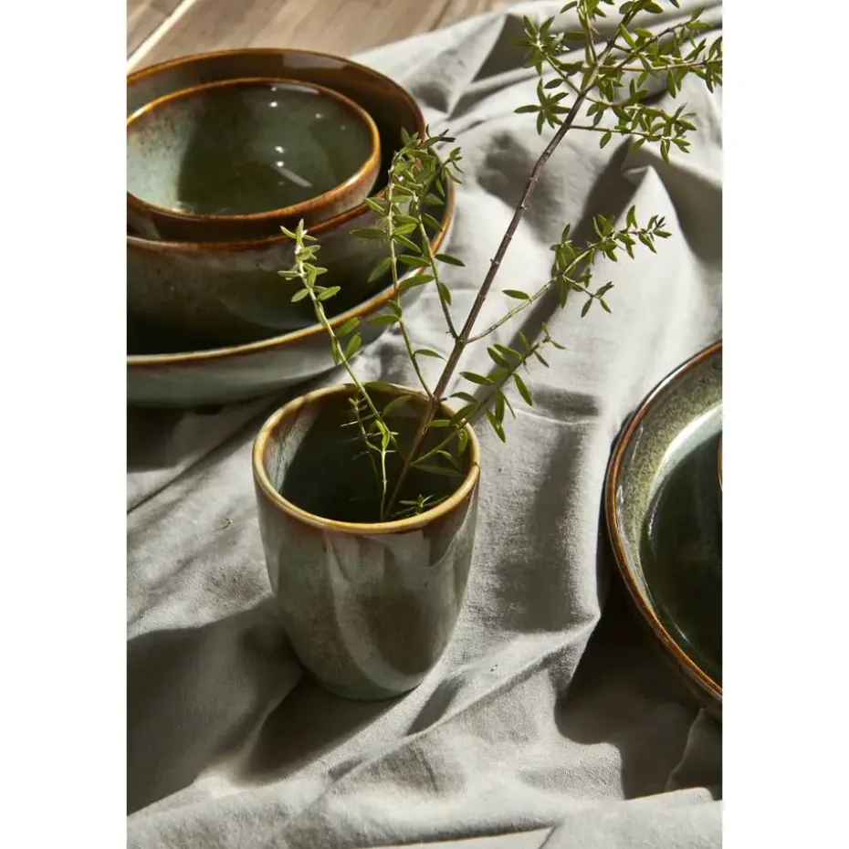 Dinerbord Emma - groen - stoneware - Ø27 cm