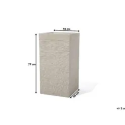 DION - Plantenbak - Lichtbeige - 40 cm - Klei-vezelmengsel