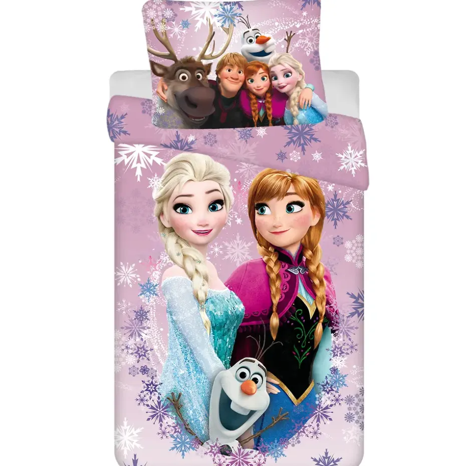 Disney Frozen Dekbedovertrek Elsa en Anna - Eenpersoons - 140 x 200 cm - Katoen