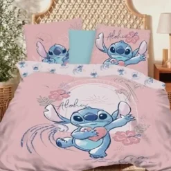 Disney Lilo & Stitch Dekbedovertrek Heart - Eenpersoons - 140 x 200 - Katoen