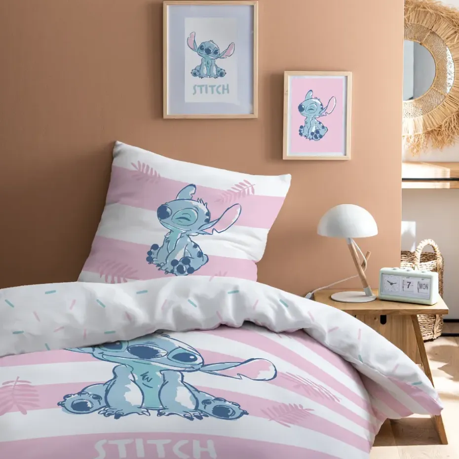 Disney Lilo & Stitch Dekbedovertrek Stripes - 140 x 200 cm - Katoen