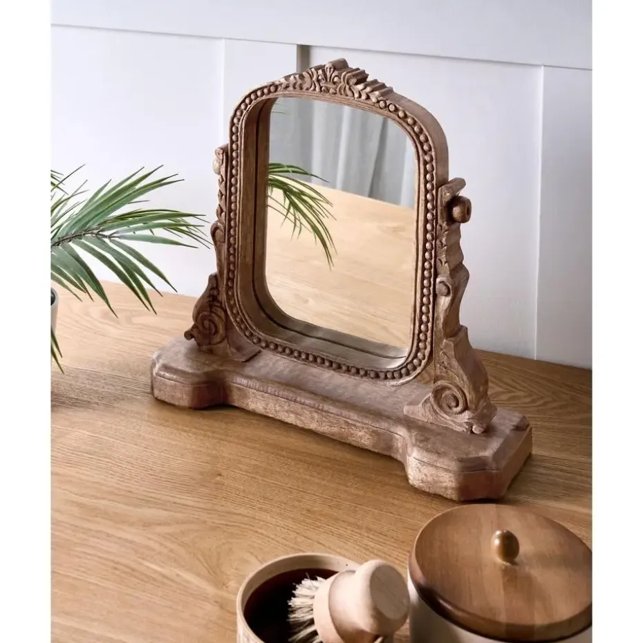 DISZNA - Make-upspiegel - Bruin - Mangohout