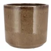 DK Design Bloempot Brown Glaze - taupe - D23 x H26 cm - glanzend
