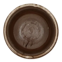 DK Design Bloempot Brown Glaze - taupe - D23 x H26 cm - glanzend