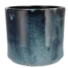 DK Design Bloempot model Blue Glaze - blauw - D23 x H26 cm