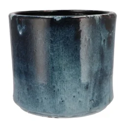 DK Design Bloempot model Blue Glaze - blauw - D23 x H26 cm