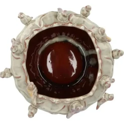 DK Design Bloempot/plantenpot Vogels - mosgroen - D26 x H20 cm