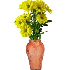 DK Design boeket vaas Circle - glas - oranje - 15 x 25 cm