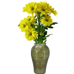 DK Design boeket vaas Circle - glas - olijfgroen - 15 x 25 cm