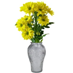 DK Design boeket vaas Circle - glas - lichtgrijs - 15 x 25 cm