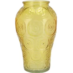 DK Design boeket vaas Circle - glas - geel - 15 x 25 cm