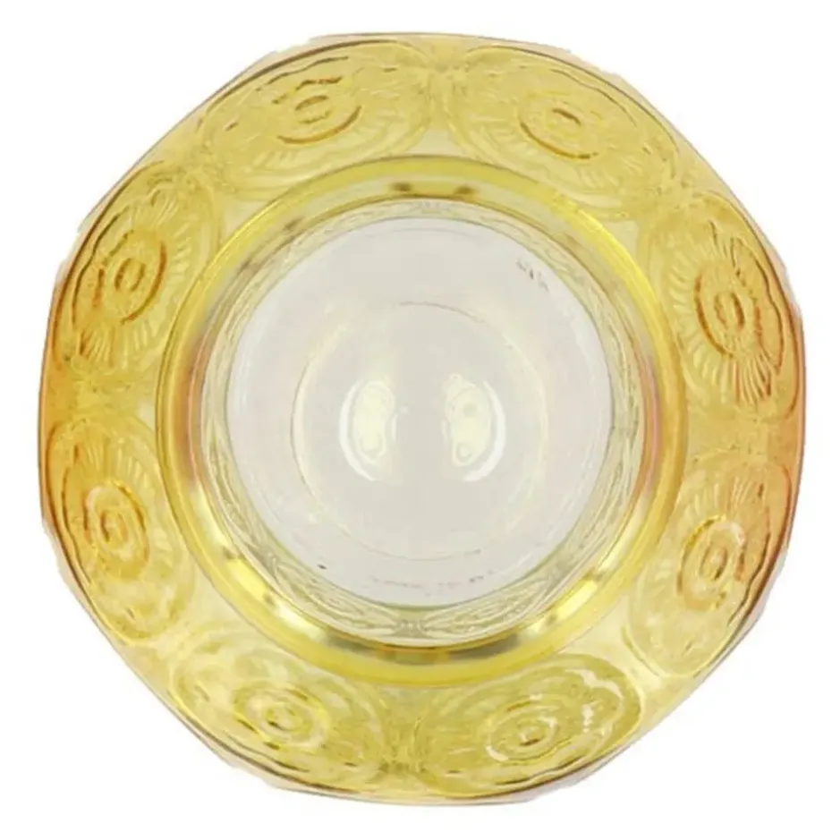 DK Design boeket vaas Circle - glas - geel - 15 x 25 cm