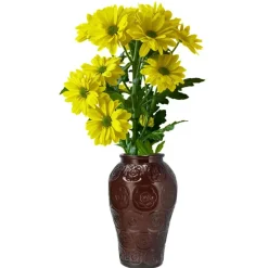 DK Design boeket vaas Circle - glas - donkerbruin - 15 x 25 cm