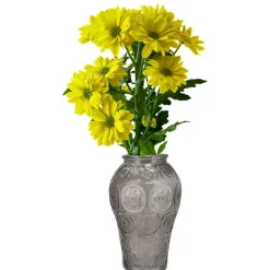 DK Design boeket vaas Circle - glas - donkergrijs - 15 x 25 cm