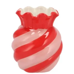 DK Design boeket vaas Sweety - keramiek - roze/rood - 15 x 30 cm