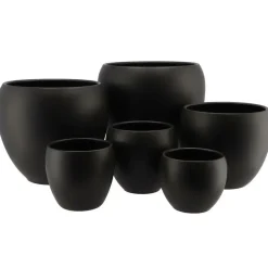 DK Design plantenpot - Vinci - zwart mat - D19 x H22 cm